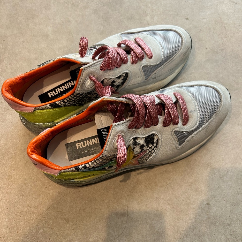 Golden Goose running sneakers Size 10US, practically brand new